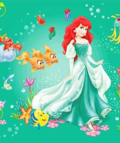 Princess Ariel Mermaid paint by numbers