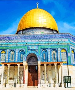 Aesthetic Dome Of The Rock paint by numbers