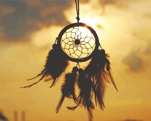 Dream Catcher Silhouette paint by numbers