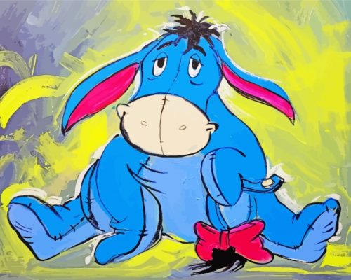 Eeyore Donkey Cartoon paint by numbers