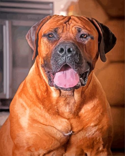 English Mastiff Dog paint by numbers