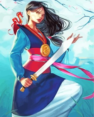 Hua Mulan Disney Movie paint by numbers