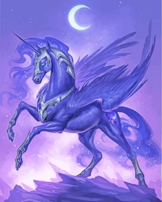 Aesthetic Purple Unicorn paint by numrsbe