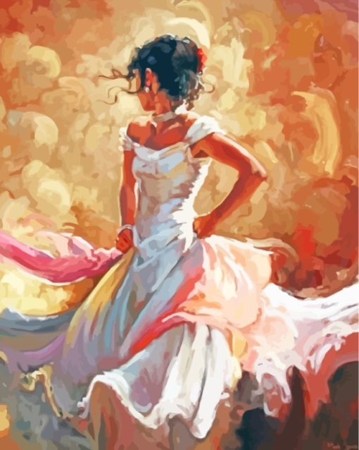 Flamenco Dancer Art paint by numbers