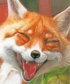 Face Fox Animal paint by numbers