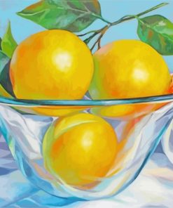 Glass Bowl Lemons paint by numbers