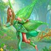 Green Elf Fairy paint by numbers