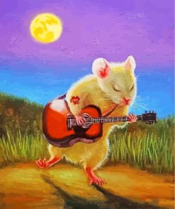 Guitarist Mouse paint by numbers