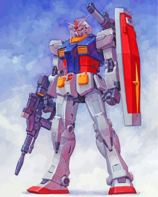 Gundam Robot Art paint by numbers