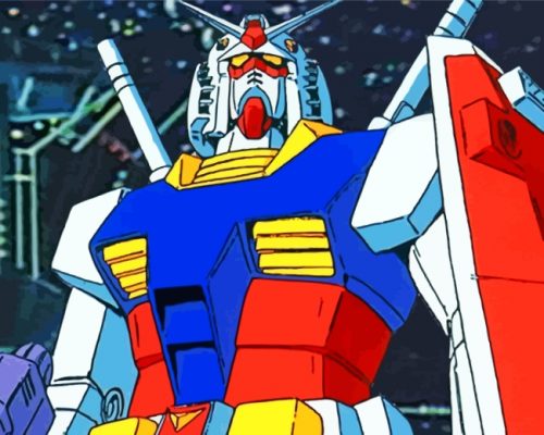 Gundam Robot Anime paint by numbers