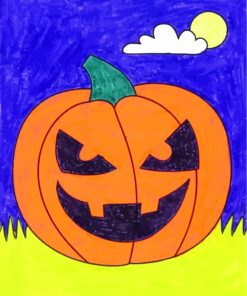 Halloween Pumpkin paint by numbers