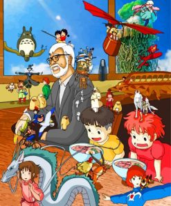 Hayao Miyazaki Characters paint by numbers