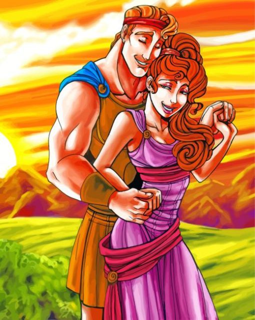 Hercules And Megara paint by numbers