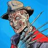 Scary Freddy Krueger paint by numbers