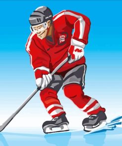 Ice Hokey Player paint by numbers