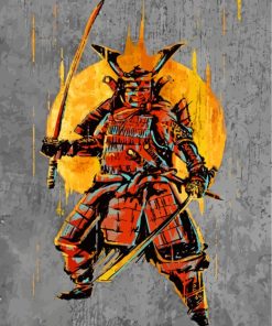 Illustration Samurai Art paint by numbers