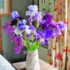 Irises Flowers Vase paint by numbers