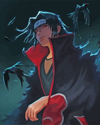 Itachi And Black Crows paint by numbers