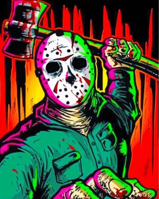 Jason Horror Movie paint by numbers