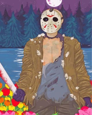 Jason Voorhees Horror Movie paint by numbers