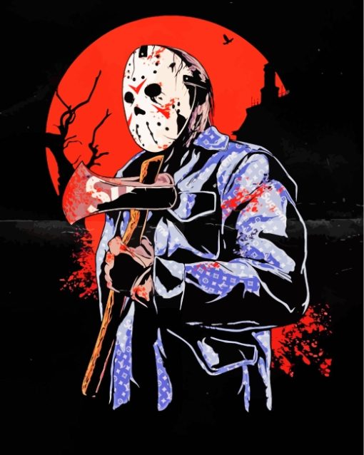 Jason Voorhees Illustration paint by numbers