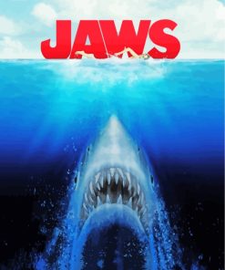 Jaws Movie Poster paint by numbers