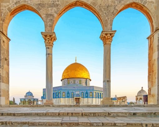 Dome Of The Rock Palestine paint by numbers