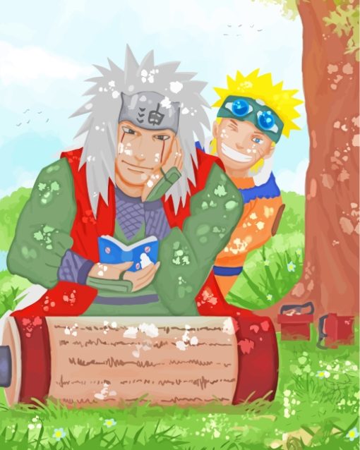 Jiraiya And Naruto Uzumaki Anime paint by numbers