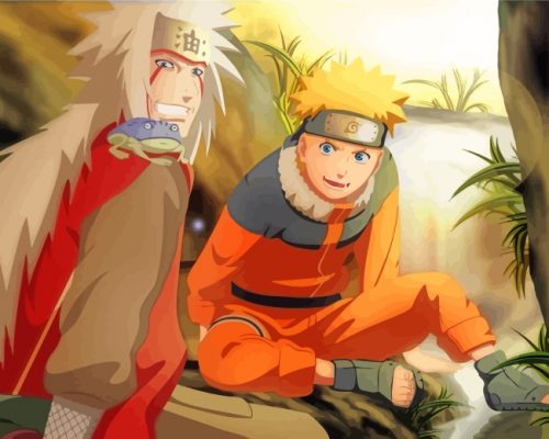 Jiraiya And Naruto Uzumaki paint by numbers