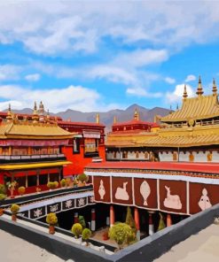 Jokhang Temple Lhasa paint by numbers