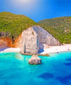 Kefalonia Fteri Beach paint by numbers