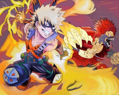 Japanese Anime Katsuki Bakugo paint by numbers