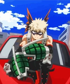 Katsuki Bakugo On Car paint by numbers