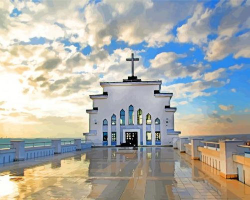 Kaunas Christ's Resurrection Basilica paint by numbers