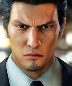 Kazuma Kiryu Game Character paint by numbers