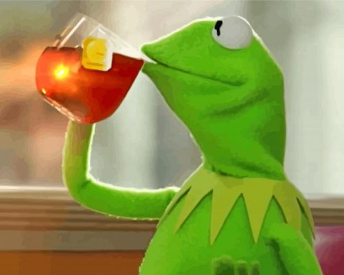 Kermit Drinking Tea paint by numbers