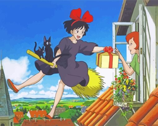 Kikis Delivery Service Characters paint by numbers