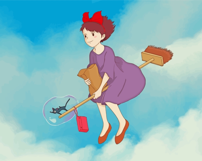 Kiki And Jiji Japanese Anime paint by numbers
