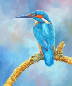 Kingfisher On Branch paint by numbers