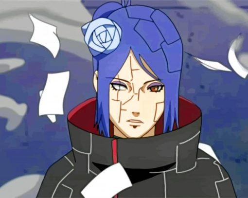 Konan From Naruto Anime paint by numbers