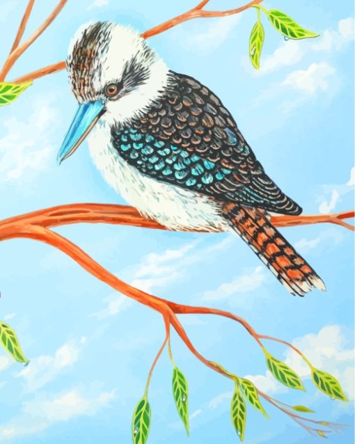 Kookaburra And Ladybug paint by numbers