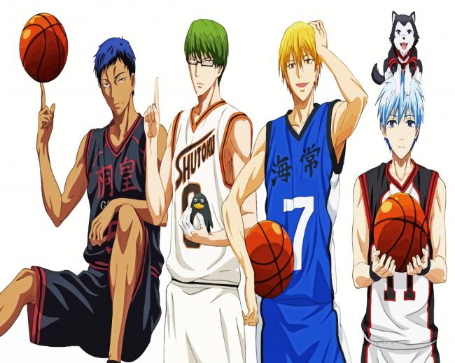 Kurokos Basketball Team paint by numbers