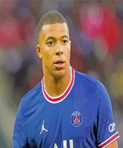 Kylian Mbappe paint by numbers