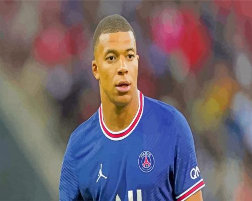 Kylian Mbappe paint by numbers