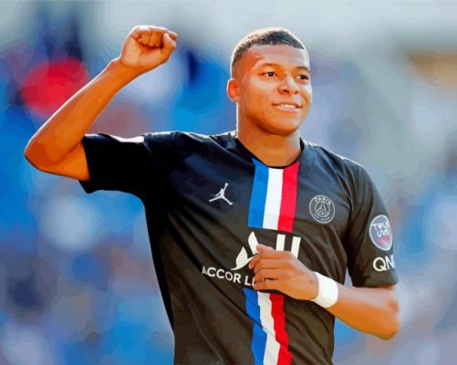 Kylian Mbappe Footballer paint by numbers