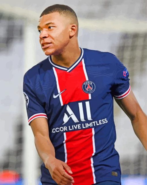 The Player Kylian Mbappe paint by numbers