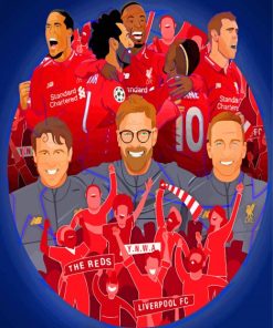 Liverpool Club Illustration paint by numbers