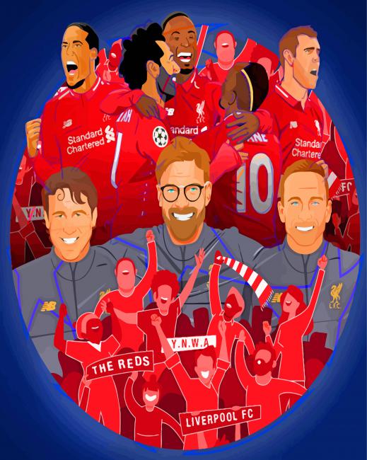Liverpool Club Illustration paint by numbers