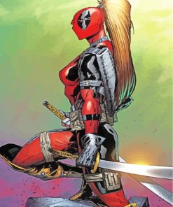 Lady Deadpool Art paint by numbers