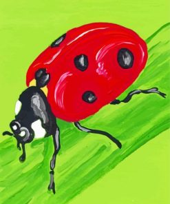 Red Ladybug Art paint by numbers